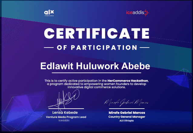 HerCommerce Hackathon Participation